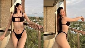 Địt cùng gái xinh mông to mặc quần lọt khe