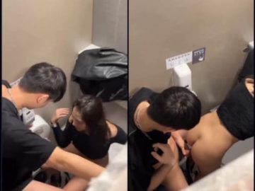 Quay lén cặp đôi phang nhau trong nhà vệ sinh